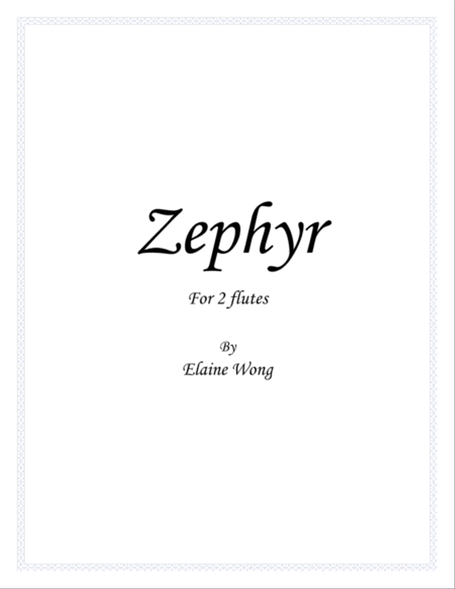 Zephyr: for 2 flutes Flute Duet scores gallery preview page 1