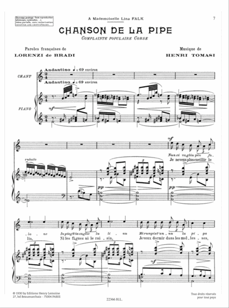 Melodies populaires corses (6) Medium Voice scores gallery preview page 3