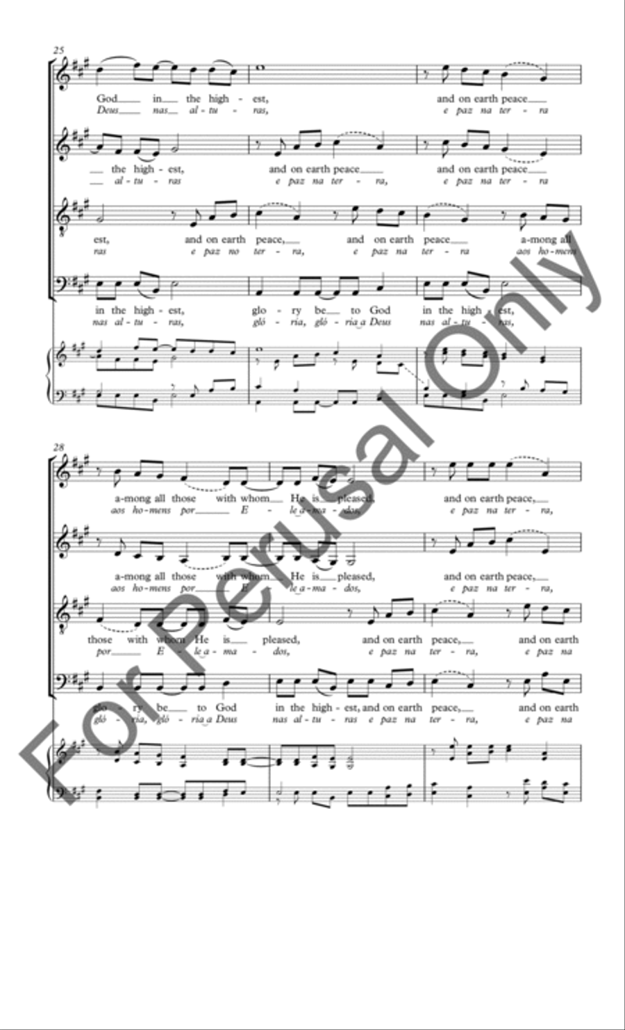 Glory to God in the Highest 4-Part scores gallery preview page 6