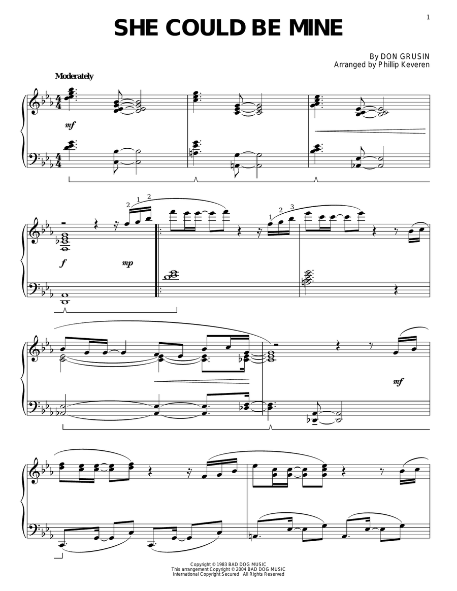 She Could Be Mine (arr. Phillip Keveren) Piano Solo scores gallery preview page 1