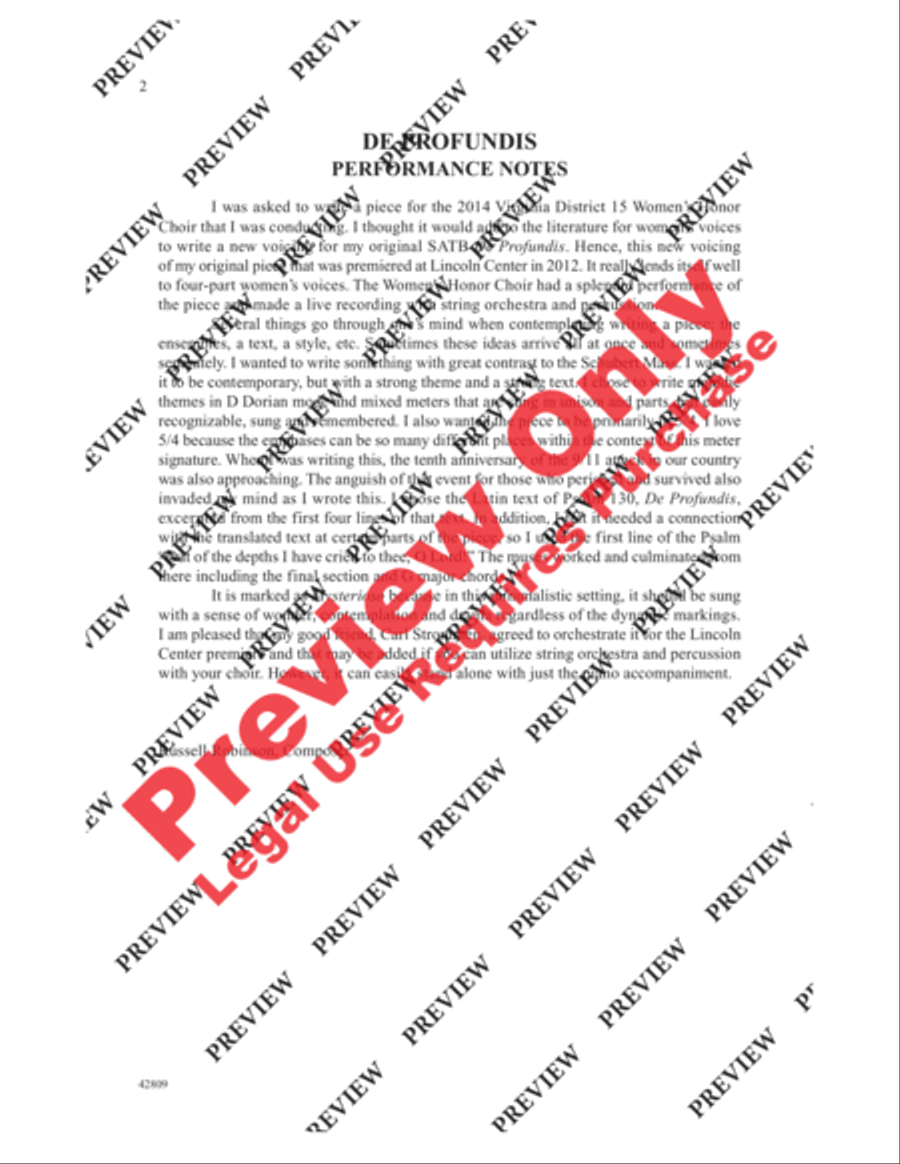 De Profundis Women's Choir scores gallery preview page 2