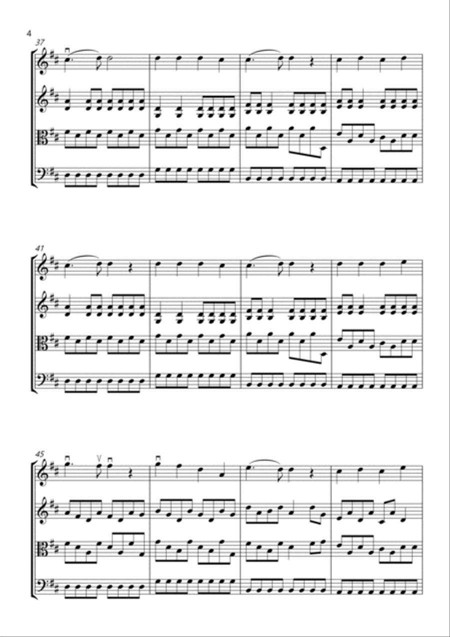 Mr. Brightside String Quartet scores gallery preview page 4
