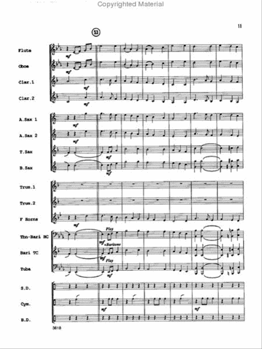 One Christmas Night Concert Band scores gallery preview page 11