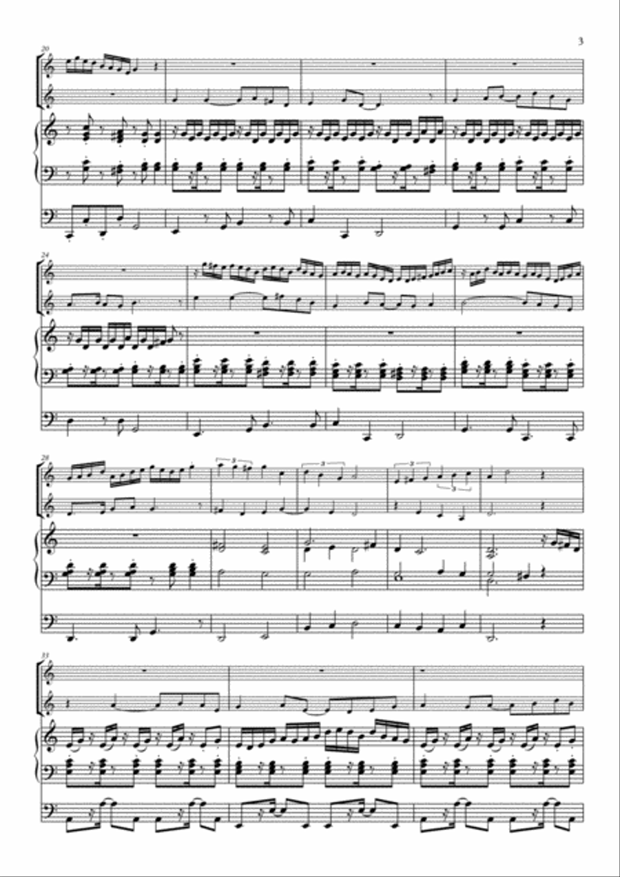Cherry Blossom for piccolo (flute), English horn (cello, viola) and organ Small Ensemble scores gallery preview page 3