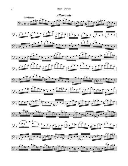 Partita BWV 1013 for Euphonium Alone