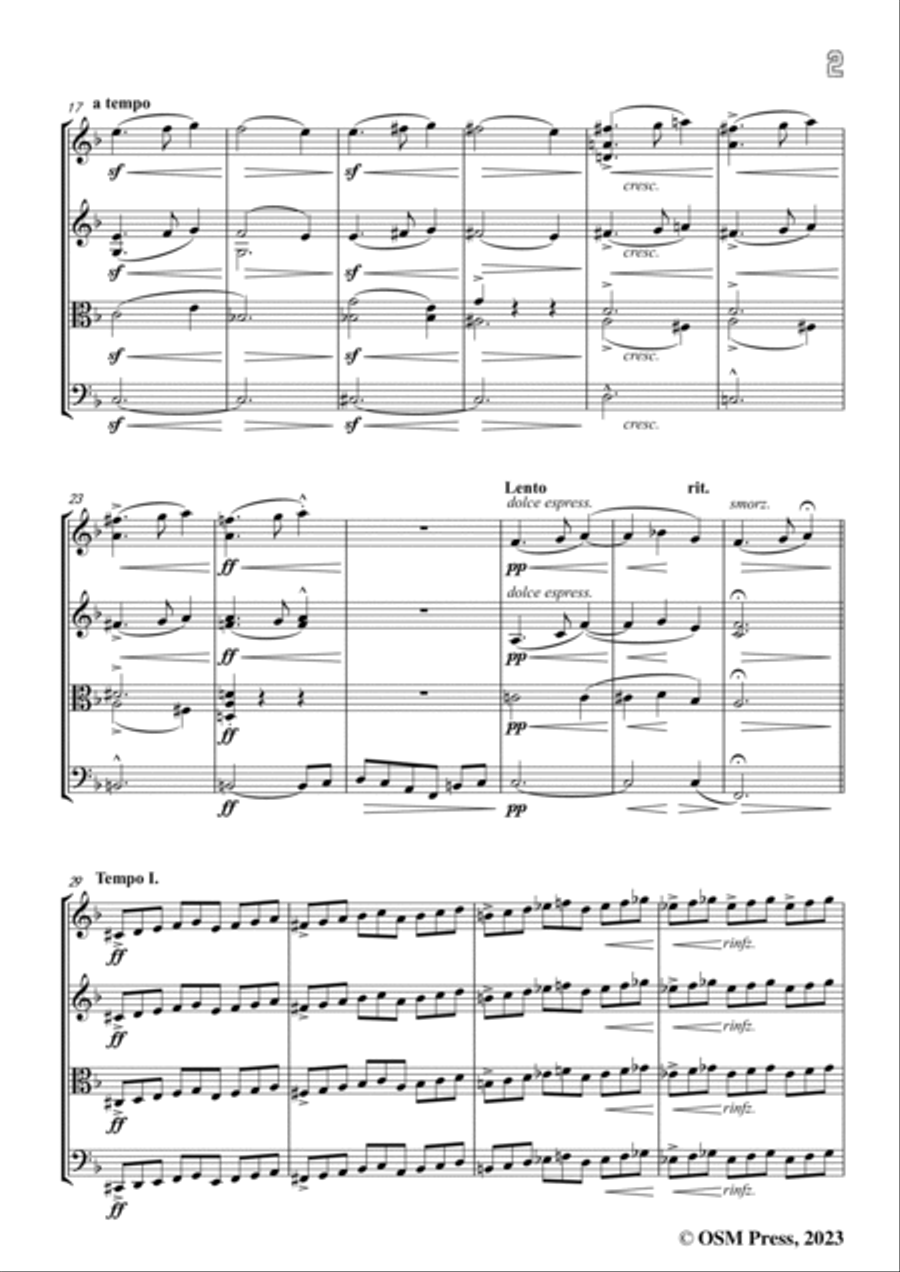 Smetana-String Quartet No.2,JB 1:124 String Quartet scores gallery preview page 3
