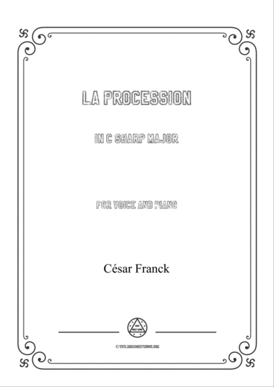 Franck-La procession in C sharp Major,for voice and piano Voice Solo scores gallery preview page 1