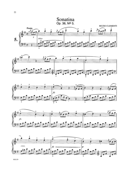 Clementi: Six Sonatinas, Op. 36, No. 5