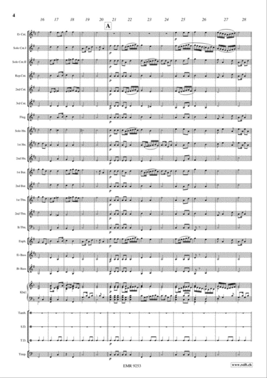 The Earl Of Oxford's March Brass Band scores gallery preview page 5