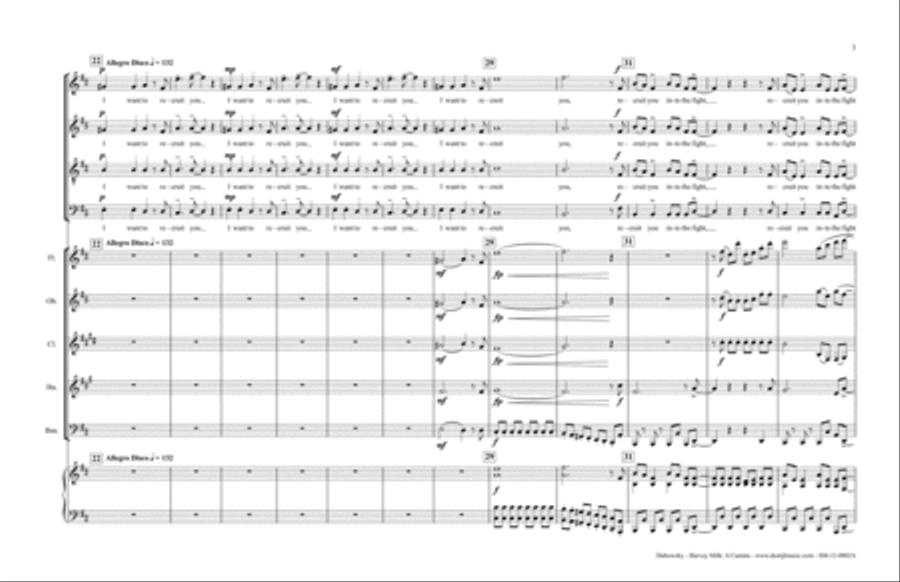 Harvey Milk: A Cantata Woodwind Version Full Score 4-Part scores gallery preview page 2