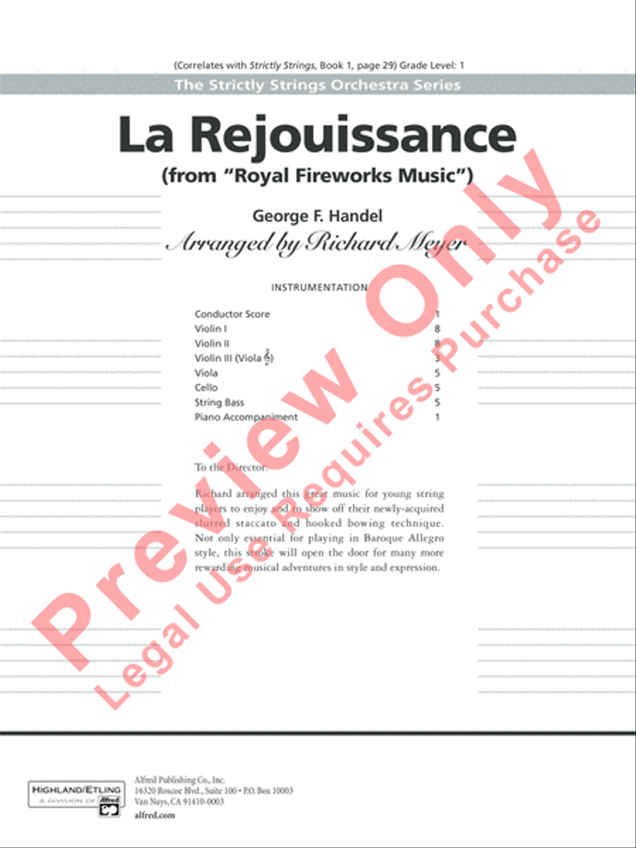 La Rejouissance La Rejouissance String Orchestra scores gallery preview page 2