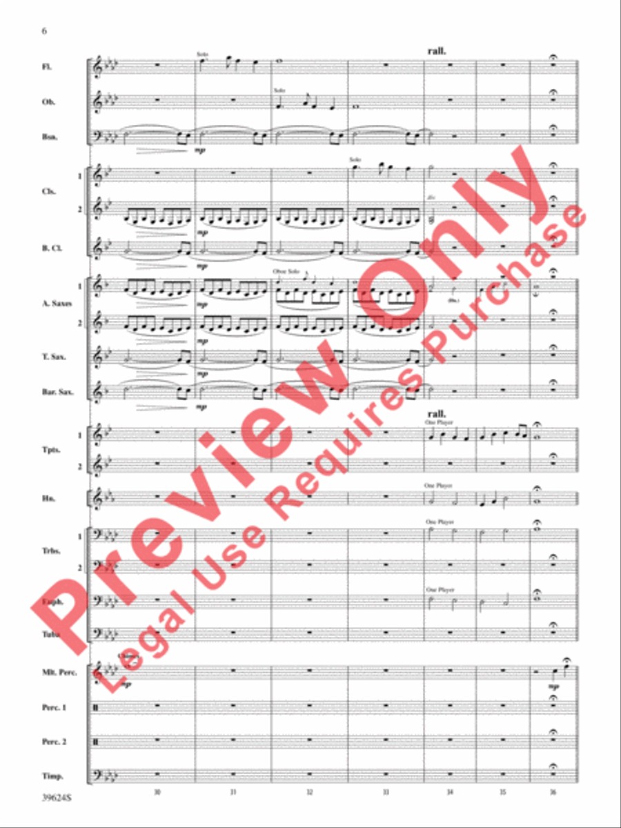Cradle Hymn Concert Band scores gallery preview page 7