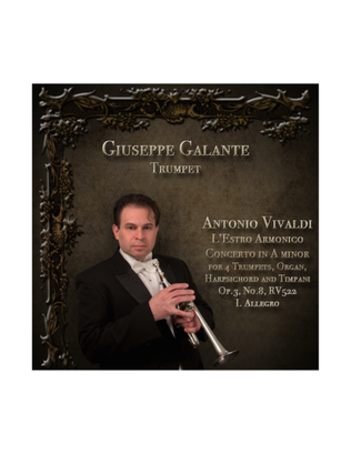 Book cover for L’Estro Armonico: Concerto No. 8 in A minor for 4 Trumpets, Organ, Harpsichord and Timpani, Op.3,