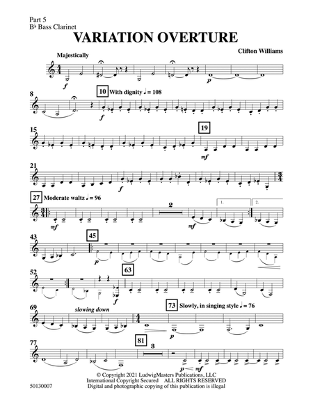 Variation Overture: Part 5 - B-flat Bass Clarinet