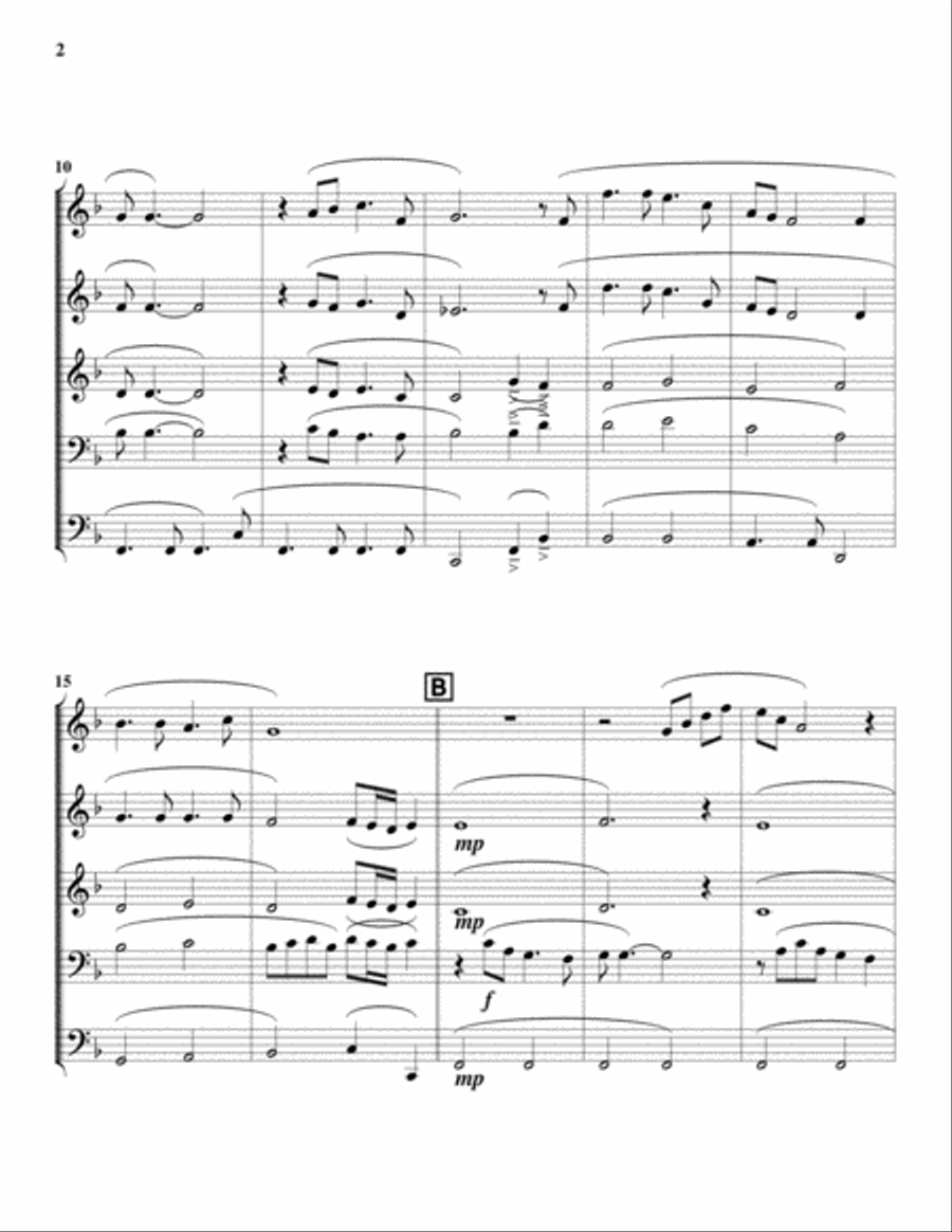 Merry Christmas, Darling Merry Christmas, Darling Brass Ensemble scores gallery preview page 5