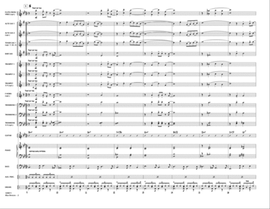 Blue Breezes Blue Breezes Jazz Ensemble scores gallery preview page 2
