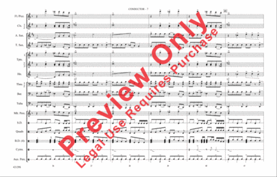 Workin' for a Livin' Marching Band scores gallery preview page 8