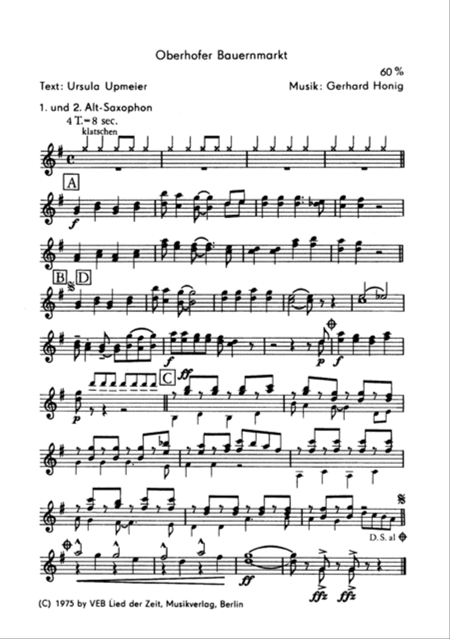 Oberhofer Bauernmarkt Clarinet scores gallery preview page 4
