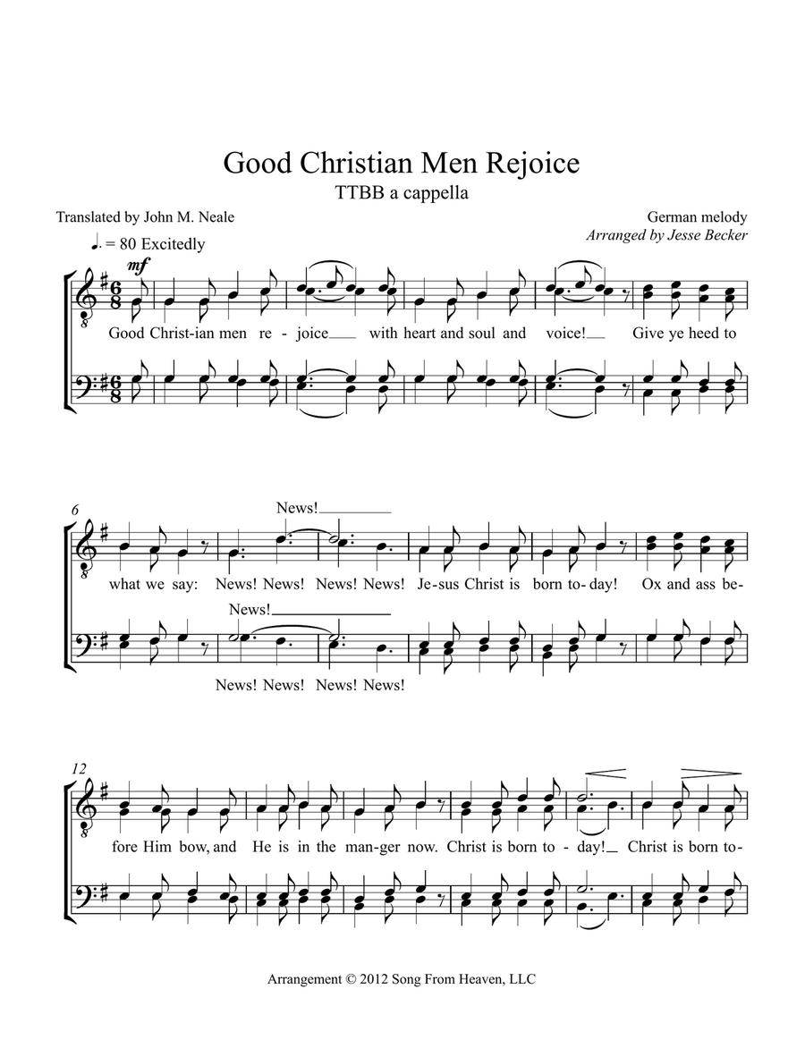 Good Christian Men Rejoice