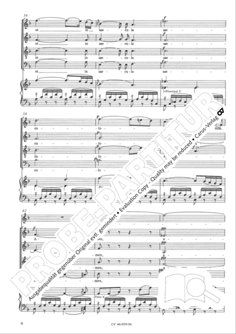 Laudate Dominum in F 4-Part scores gallery preview page 7