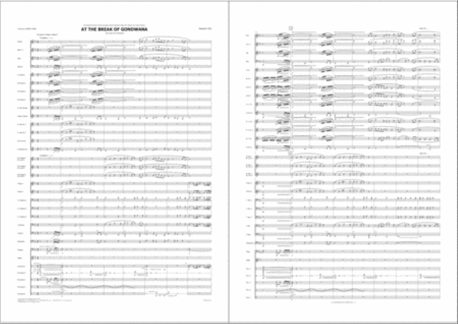 At the Break of Gondwana Concert Band scores gallery preview page 3