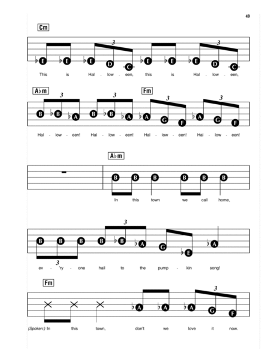 This Is Halloween (from The Nightmare Before Christmas) Electronic Keyboard scores gallery preview page 4