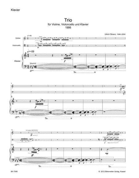 Trio for Violin, Violoncello and Piano