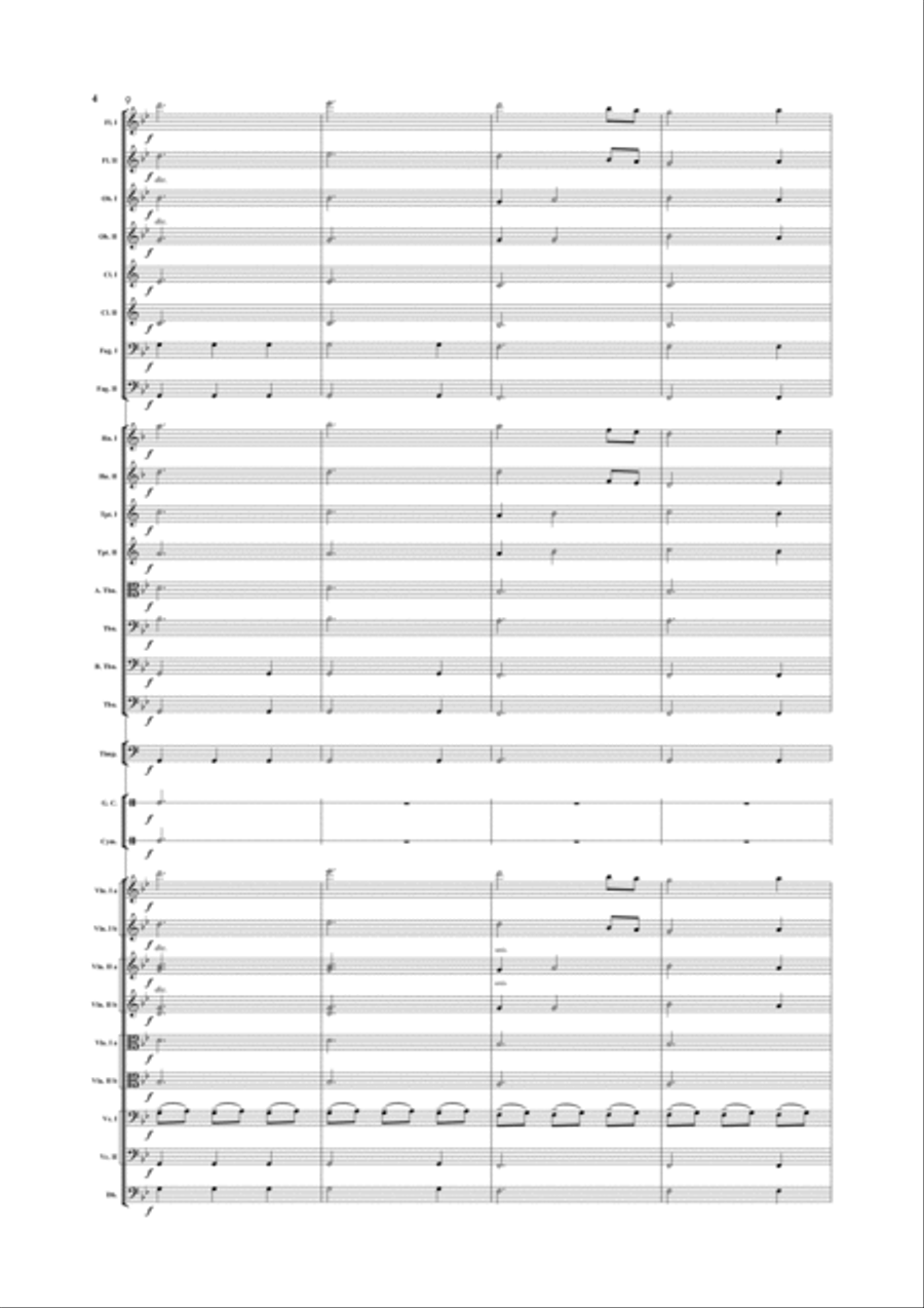 Tragic Overture 2016 Full Orchestra scores gallery preview page 4