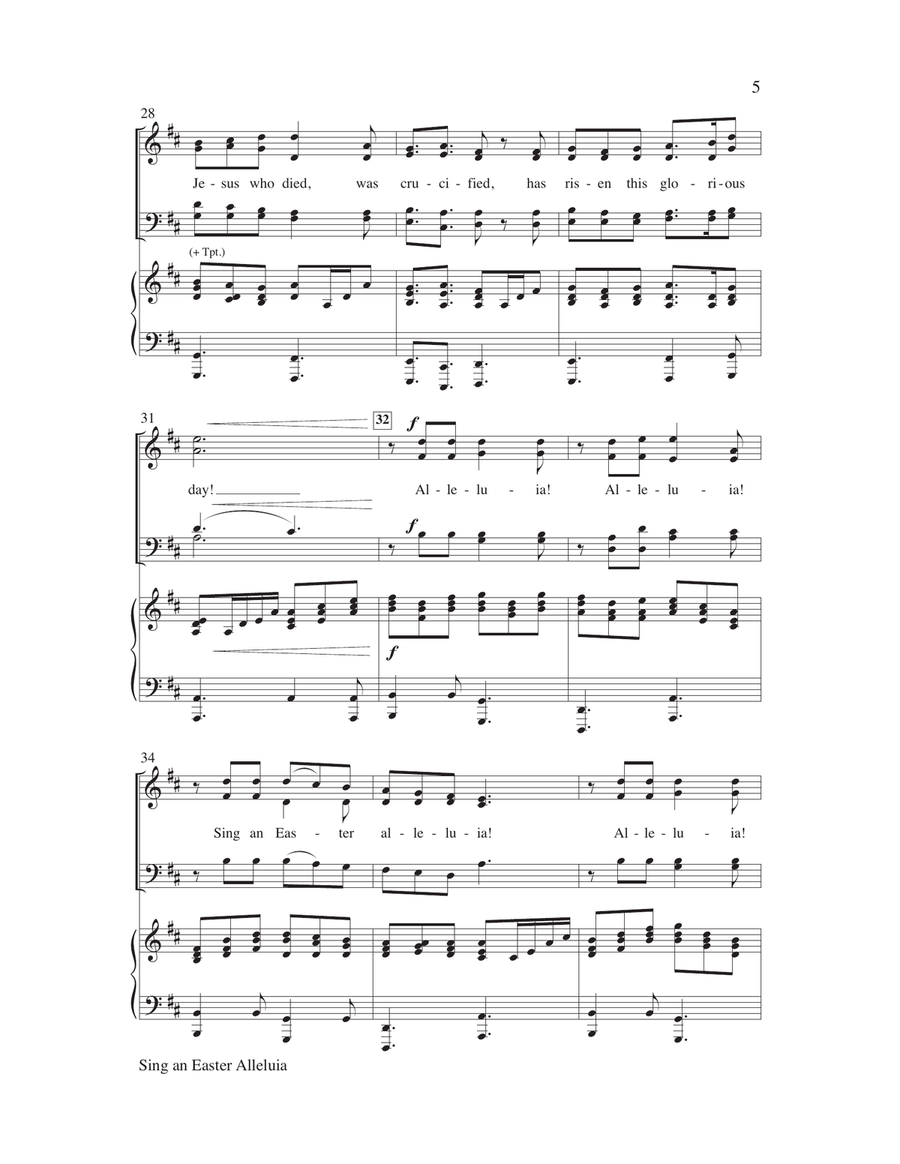 Sing an Easter Alleluia Sing an Easter Alleluia 4-Part scores gallery preview page 5