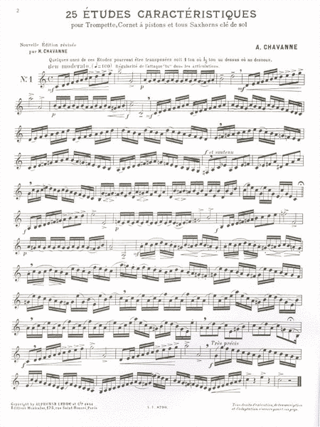Twenty-five Characteristic Studies (trumpet, Cornet, Saxhorn)