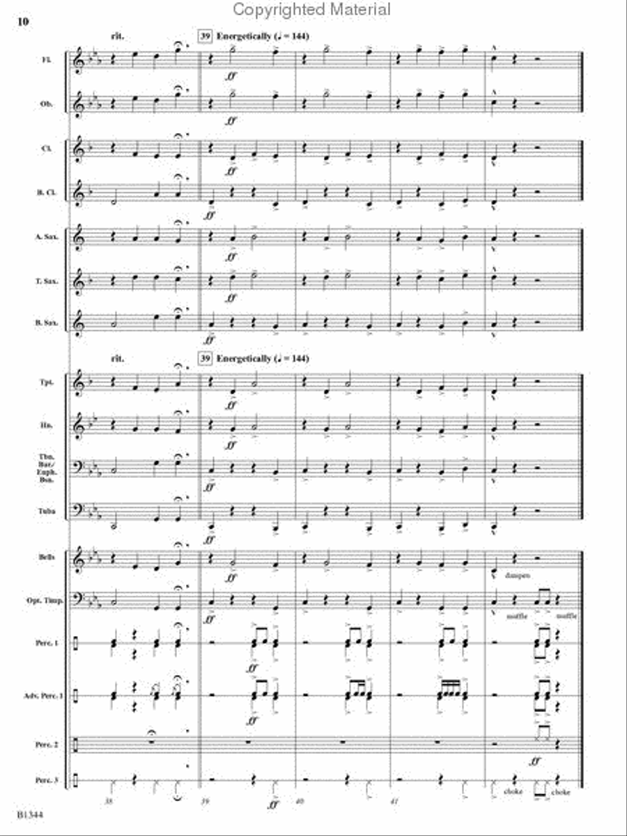 Quest of the Black Knight Concert Band scores gallery preview page 9