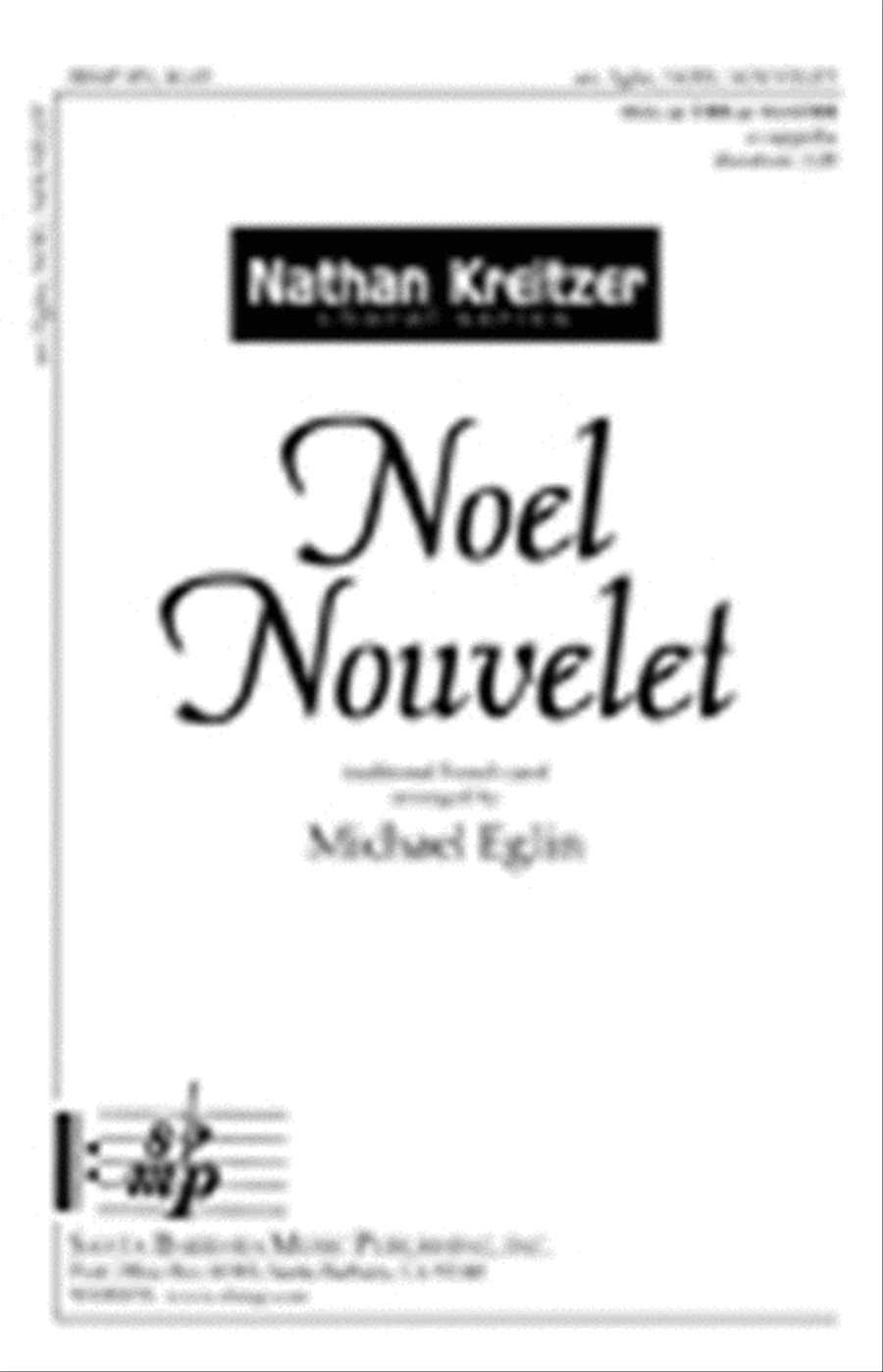 Noel Nouvelet - SSA Octavo SSA scores gallery preview page 1