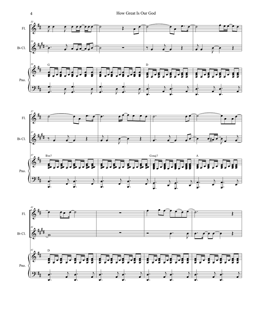 How Great Is Our God Woodwind Duet scores gallery preview page 4