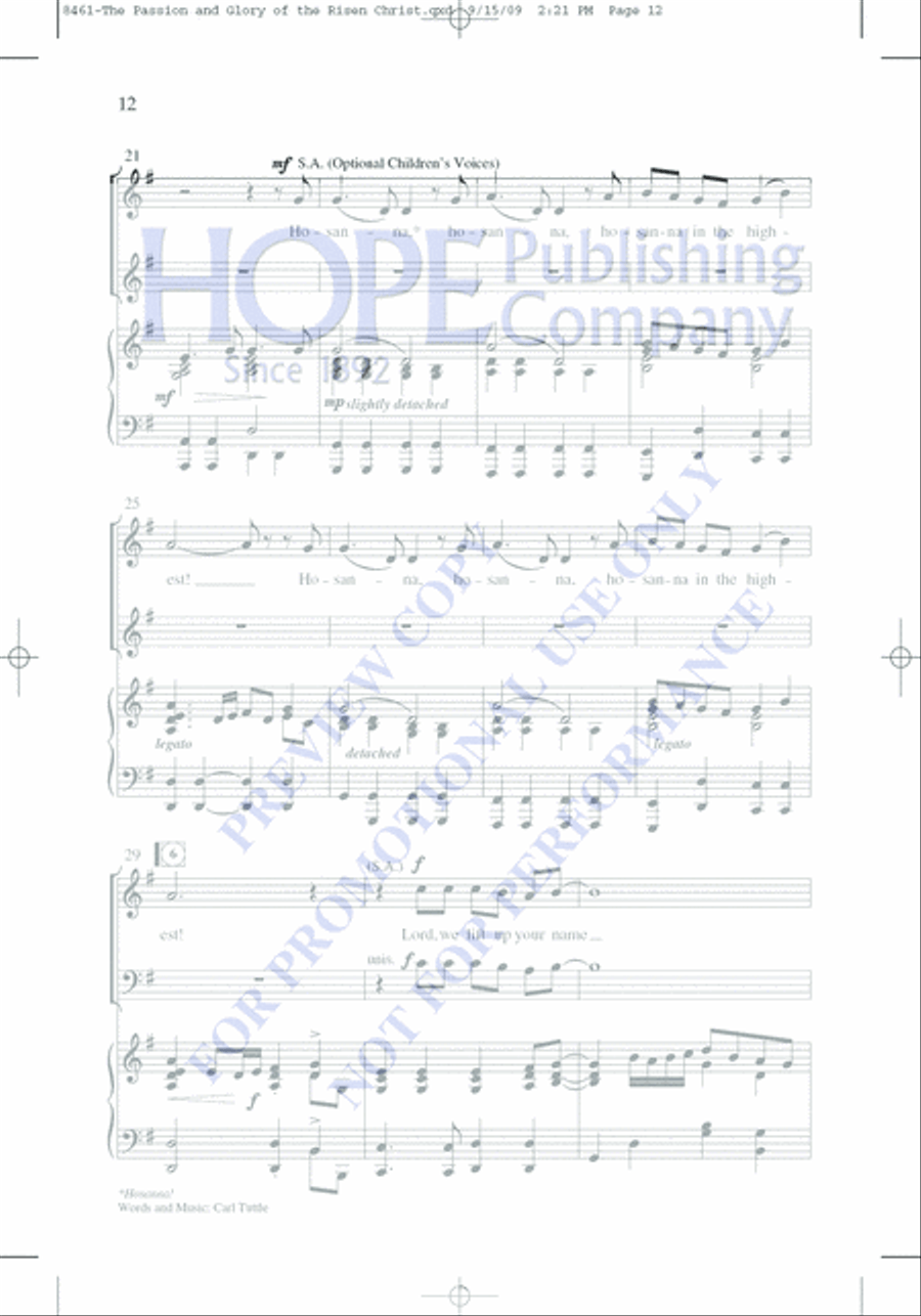 The Passion and Glory of the Risen Christ Choir scores gallery preview page 20
