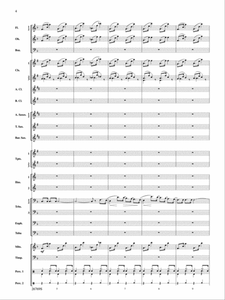 Variations on If I Only Had a Brain (from The Wizard of Oz) Concert Band scores gallery preview page 3