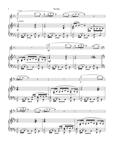 Sevilla Op. 47 No. 3 for violin and piano image number null