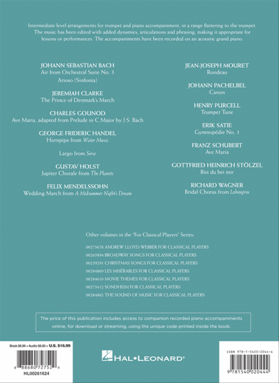 Wedding Music for Classical Players - Trumpet and Piano