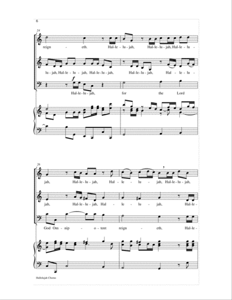 Hallelujah Chorus-SAB-Digital Download 3-Part scores gallery preview page 6