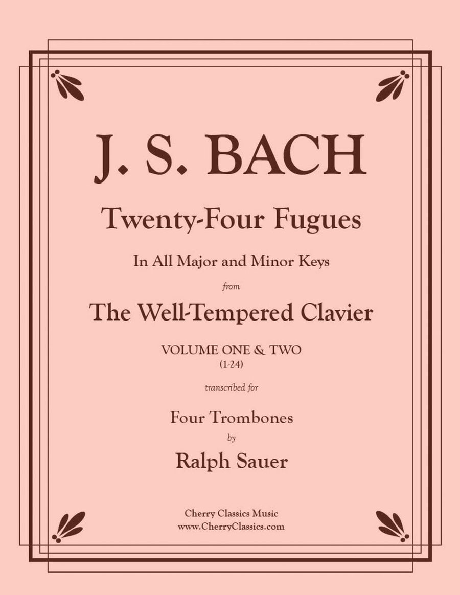 Twenty-Four Fugues from the WTC vol 1 & 2 Trombone Quartet scores gallery preview page 1