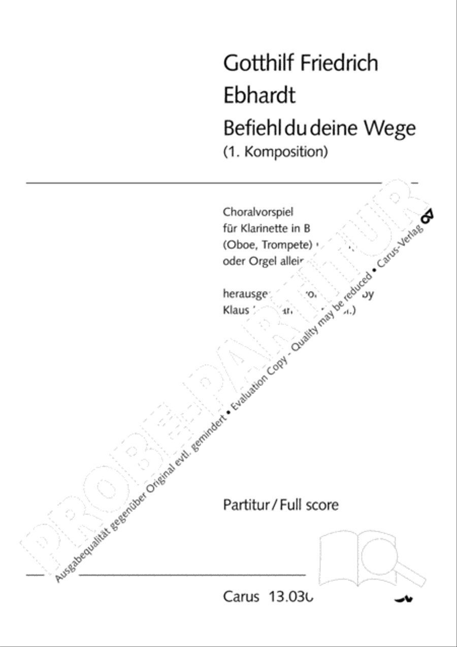 Befiehl du deine Wege Oboe scores gallery preview page 2