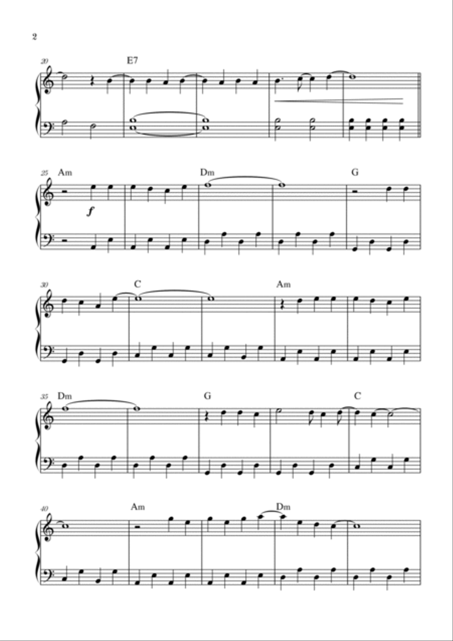 Flowers Flowers Easy Piano scores gallery preview page 2
