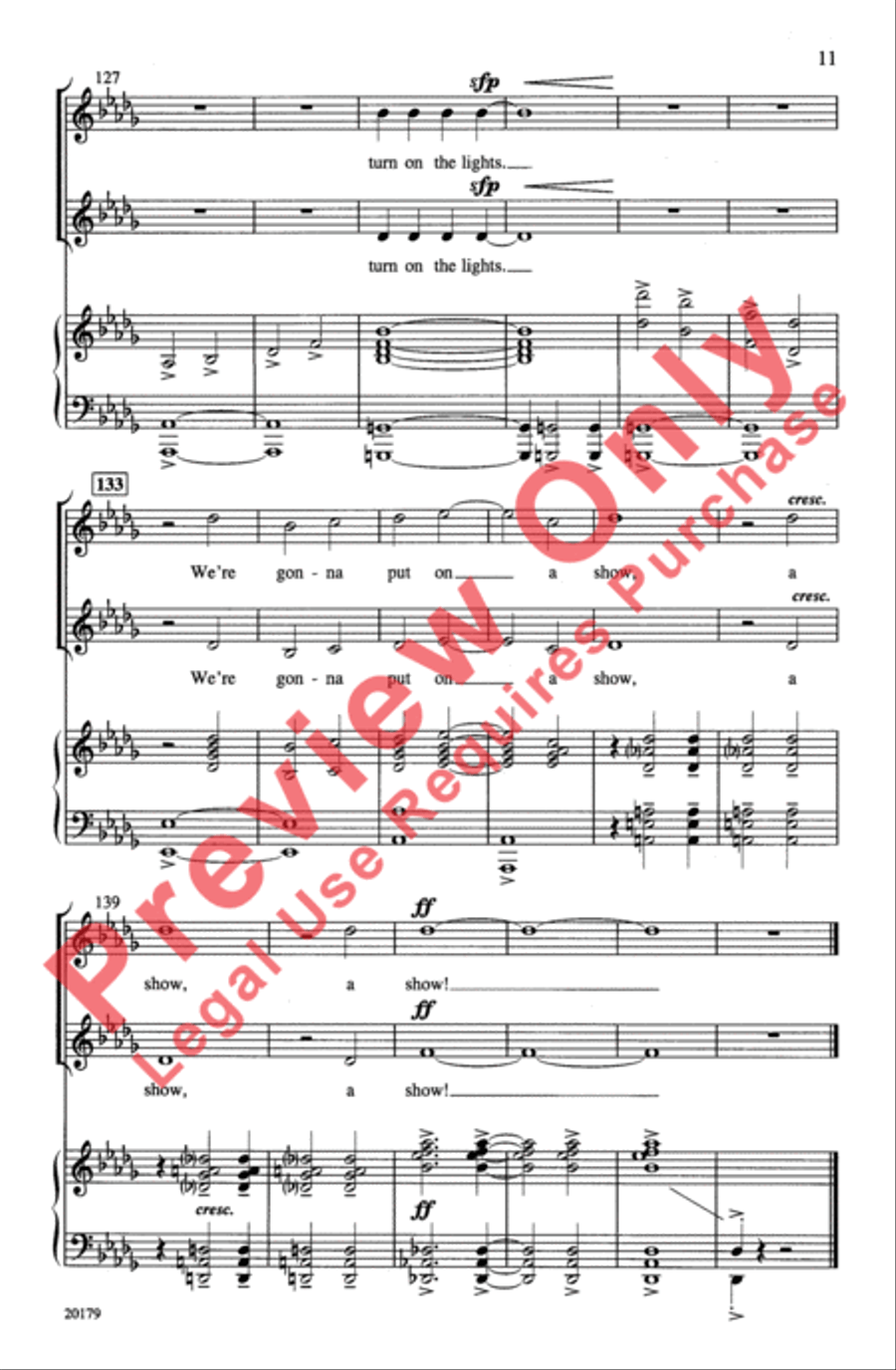 We're Gonna Put On a Show 2-Part scores gallery preview page 11