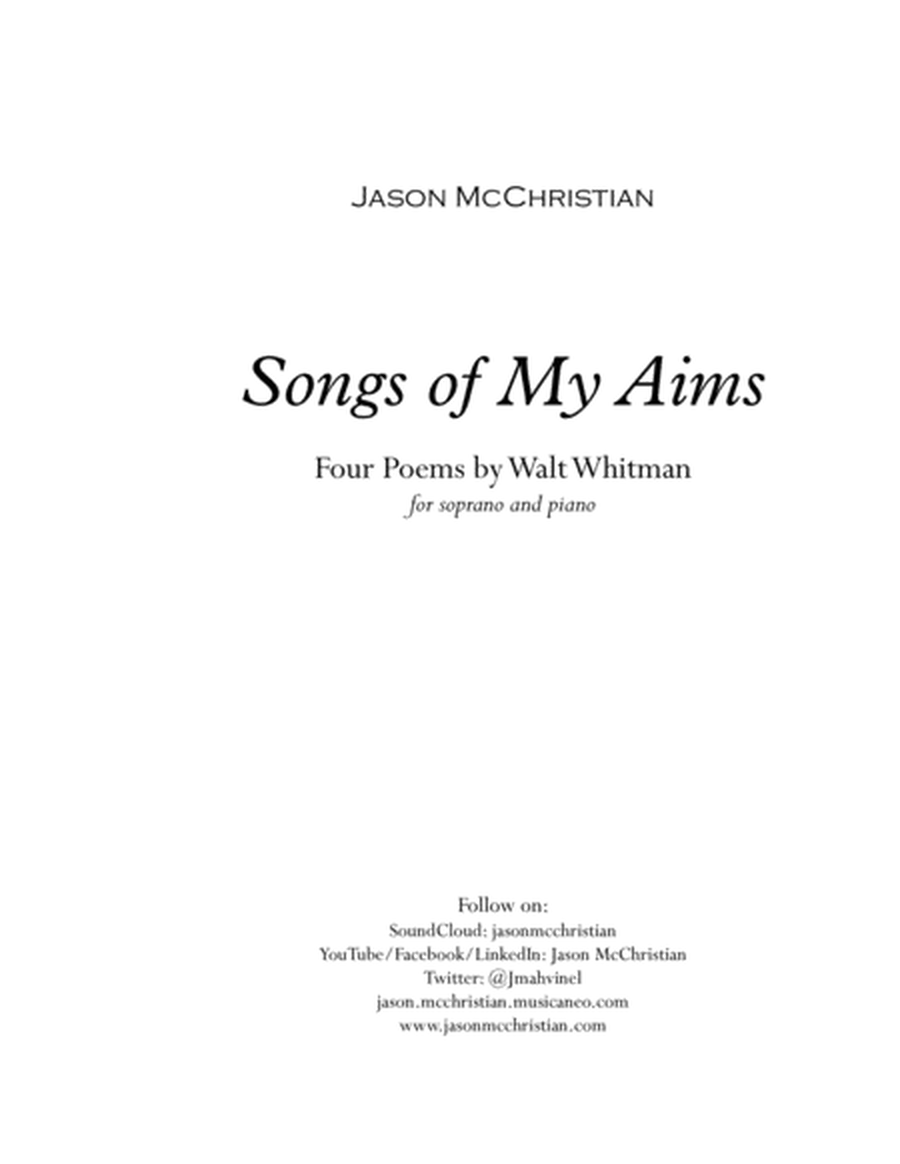 Songs of My Aims - for soprano and piano image number null