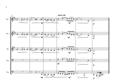 Danish National Anthem (Der er et yndigt land) for Brass Quintet MFAO World National Anthem Series image number null