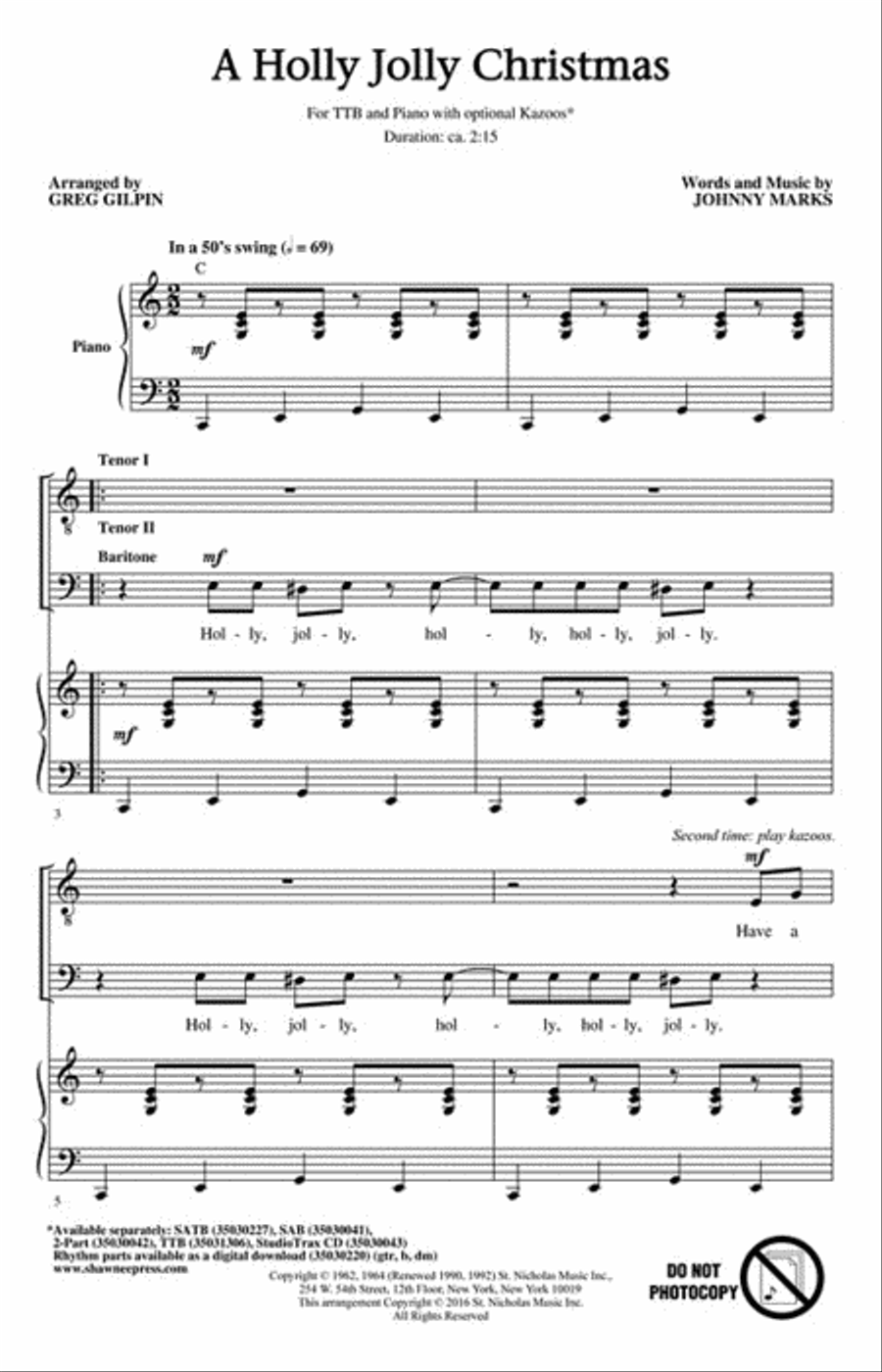 A Holly Jolly Christmas A Holly Jolly Christmas TTB scores gallery preview page 2