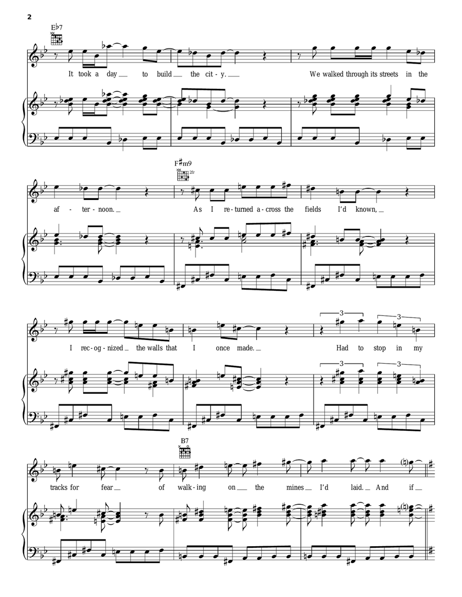 Fortress Around Your Heart Piano, Vocal, Guitar scores gallery preview page 2