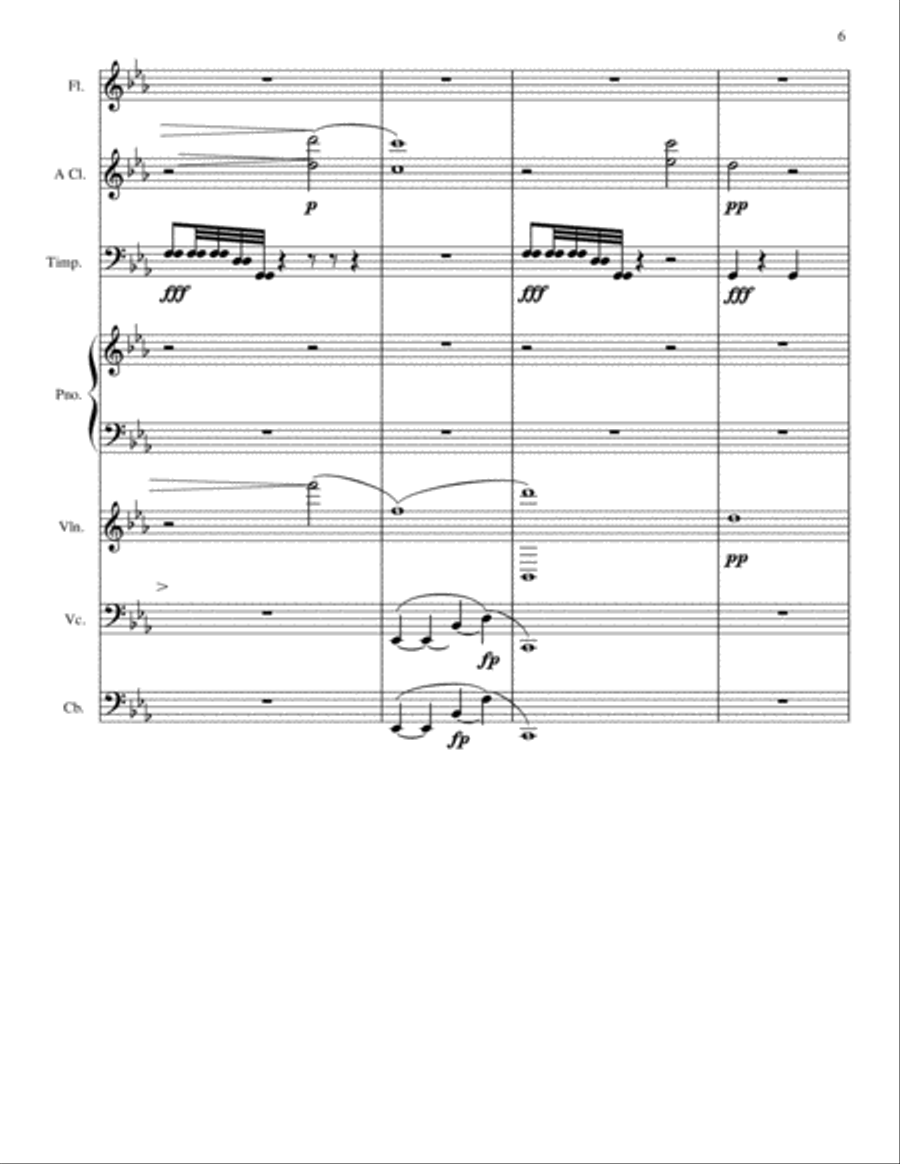 Piano Concerto #1 in E-Flat Minor, Op. 1; Movement 1, Moderato Full Orchestra scores gallery preview page 6