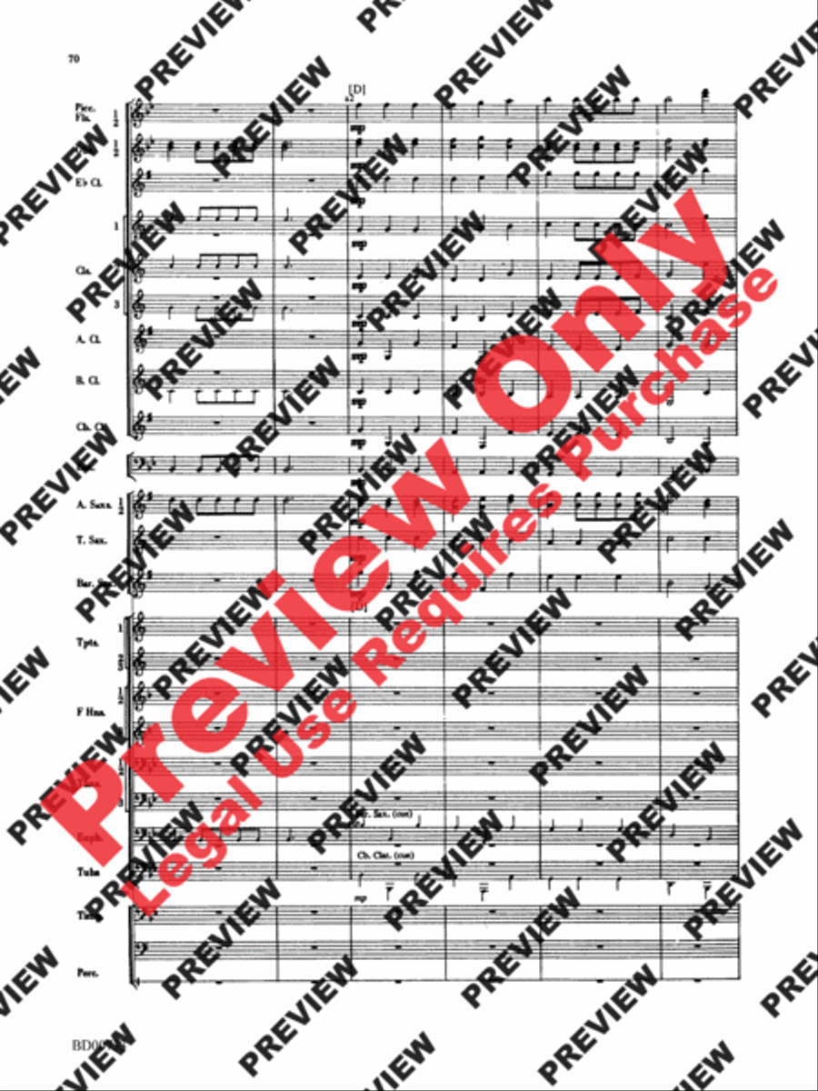Water Music Suite Concert Band scores gallery preview page 70