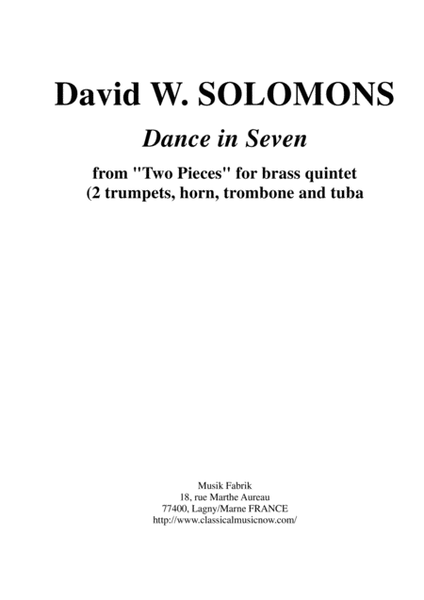 David Warin Solomons: "Dance in Seven" from "Two Pieces for Brass Quintet"