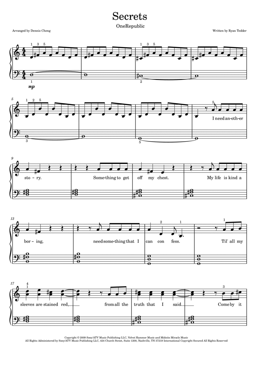 Secrets Piano Method scores gallery preview page 1